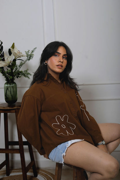 Emroideried Denim Shirt