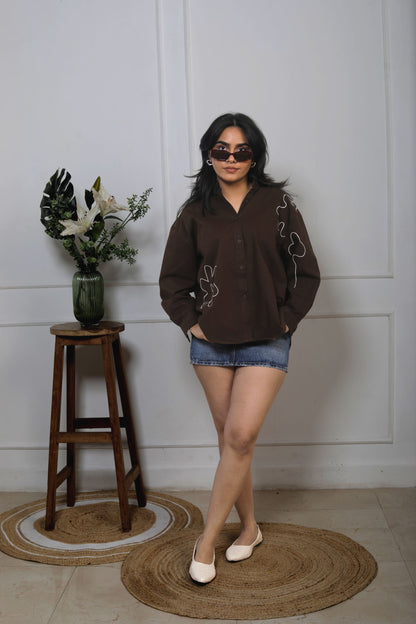 Emroideried Denim Shirt