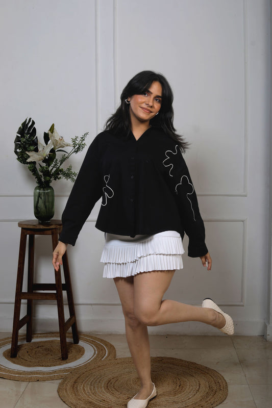 Emroideried Denim Shirt