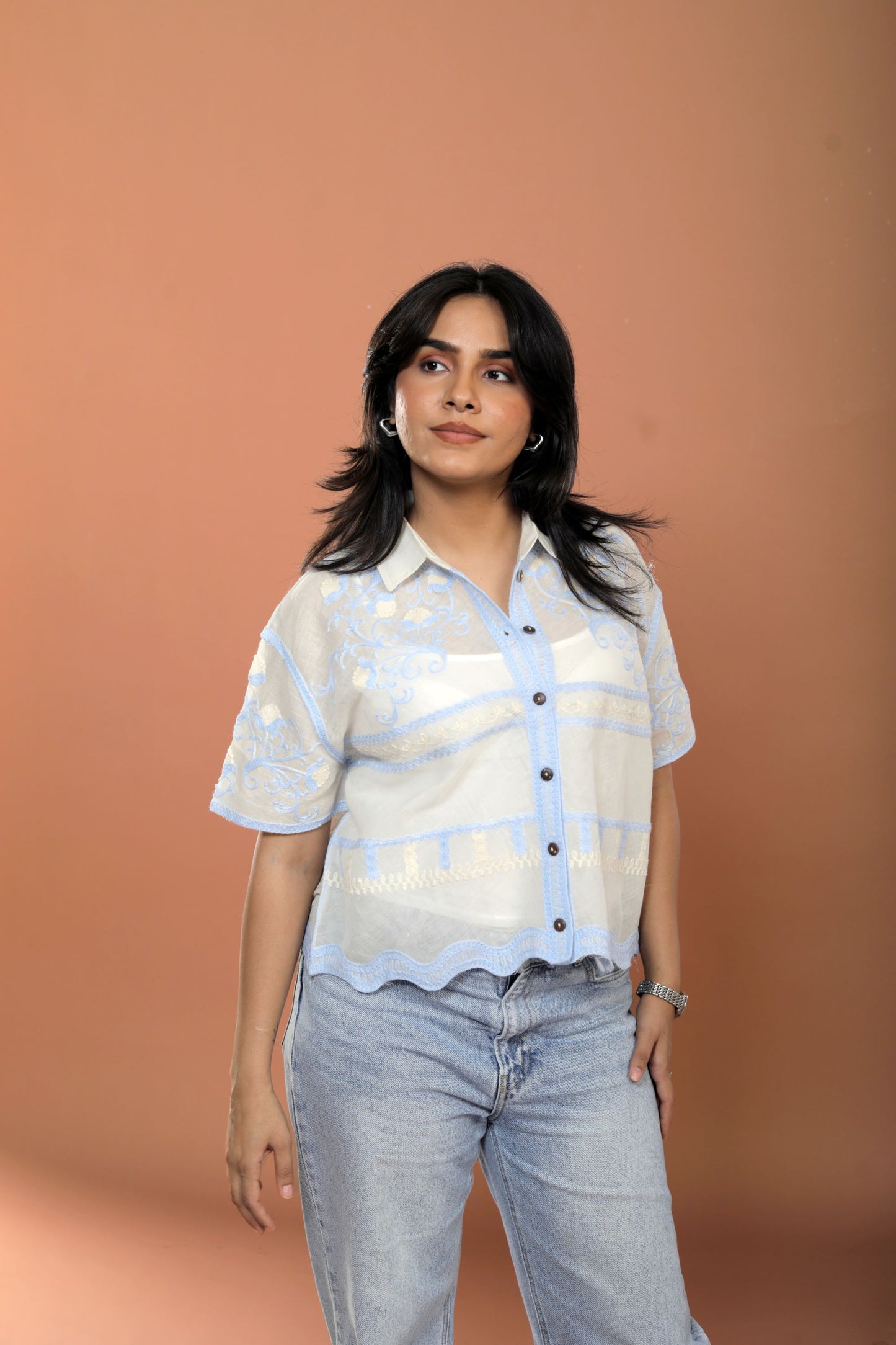 Embroidered Cotton Shirt