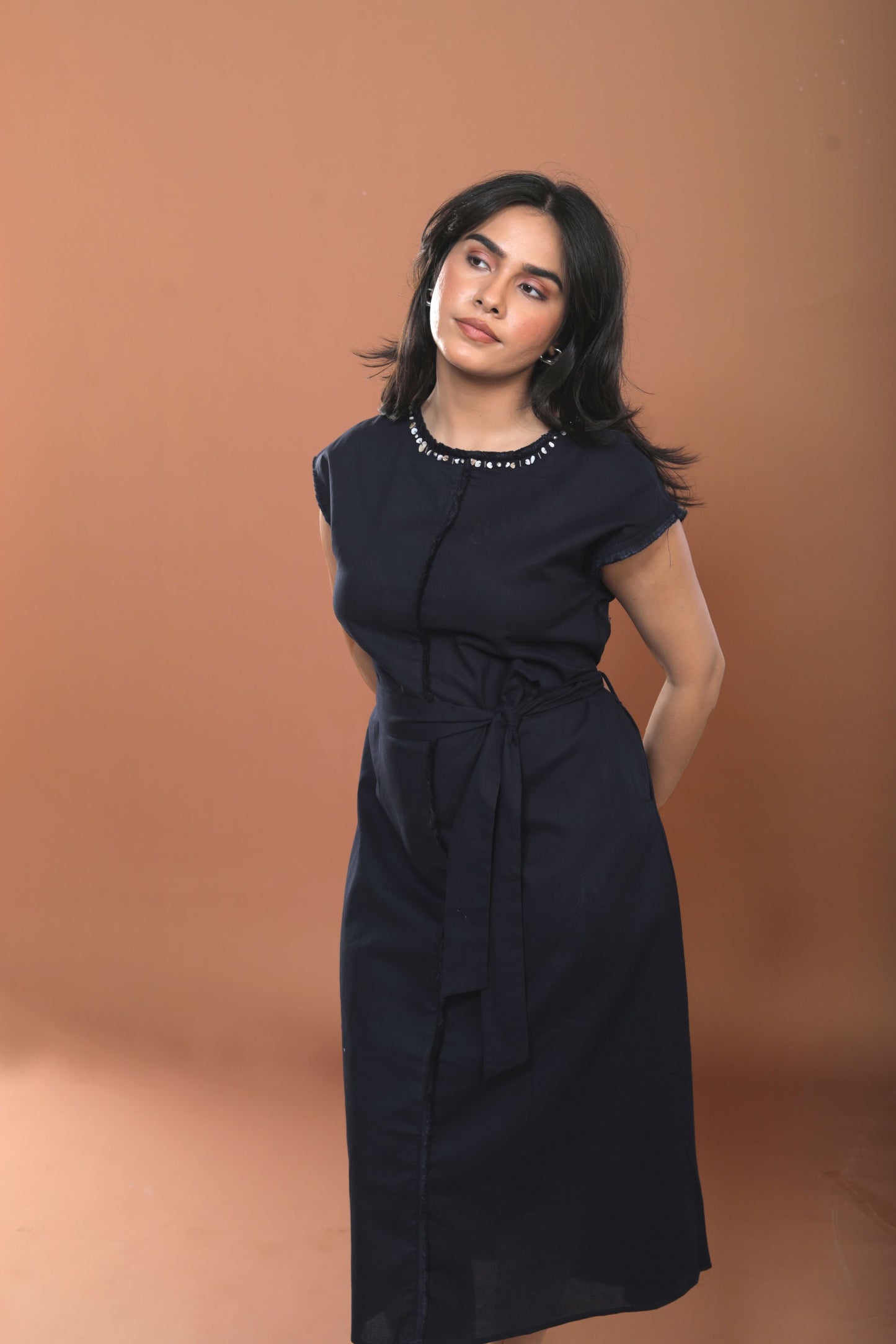 A-line Cotton Midi Dress