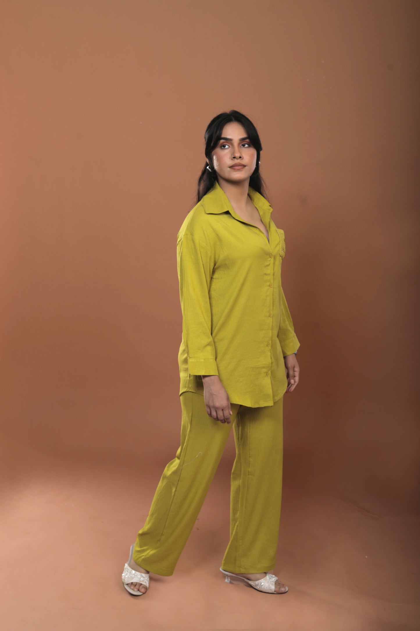 Muslin Coord Set with Woven Pocket