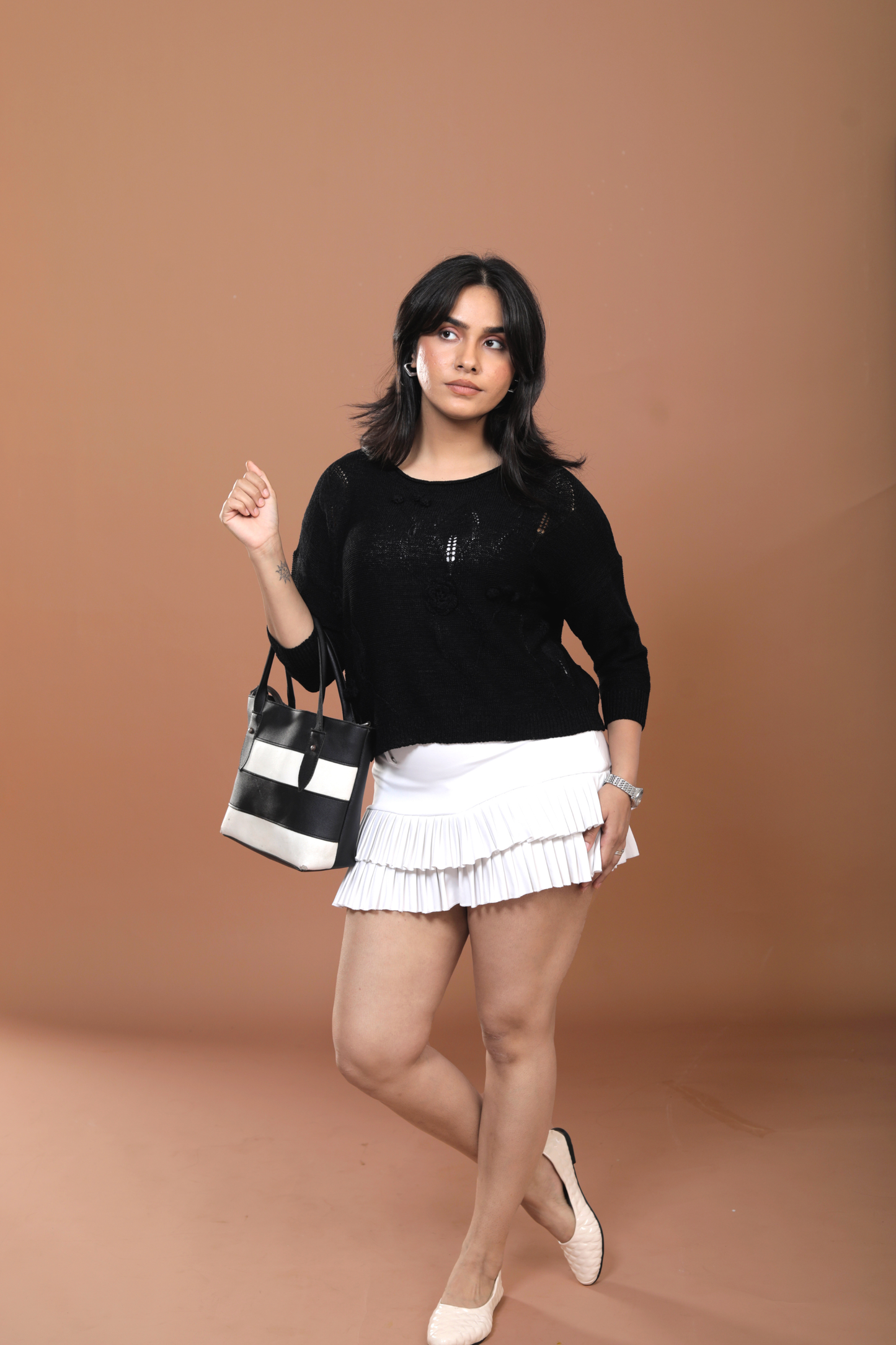 Black Woven Top