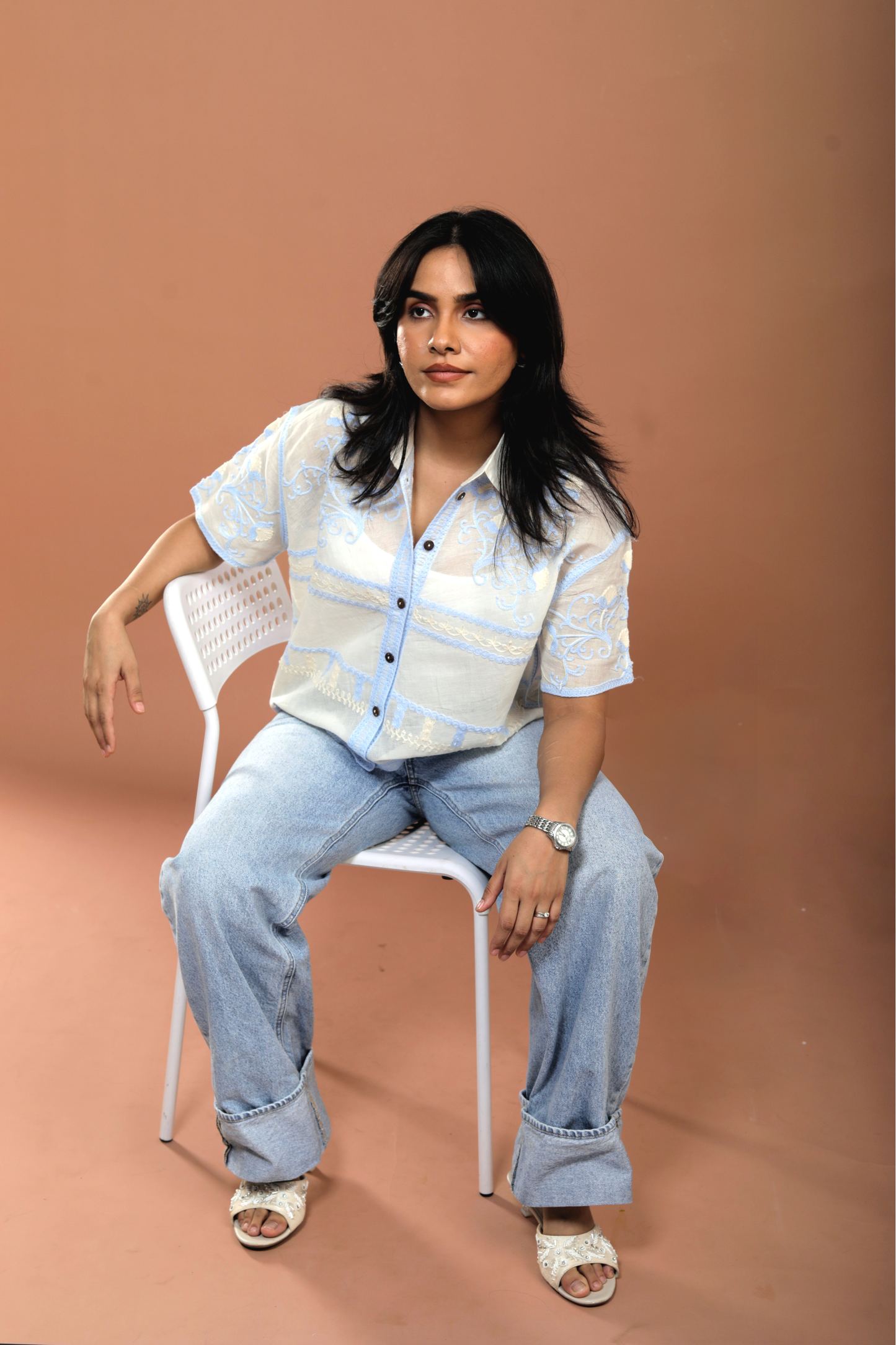 Embroidered Cotton Shirt
